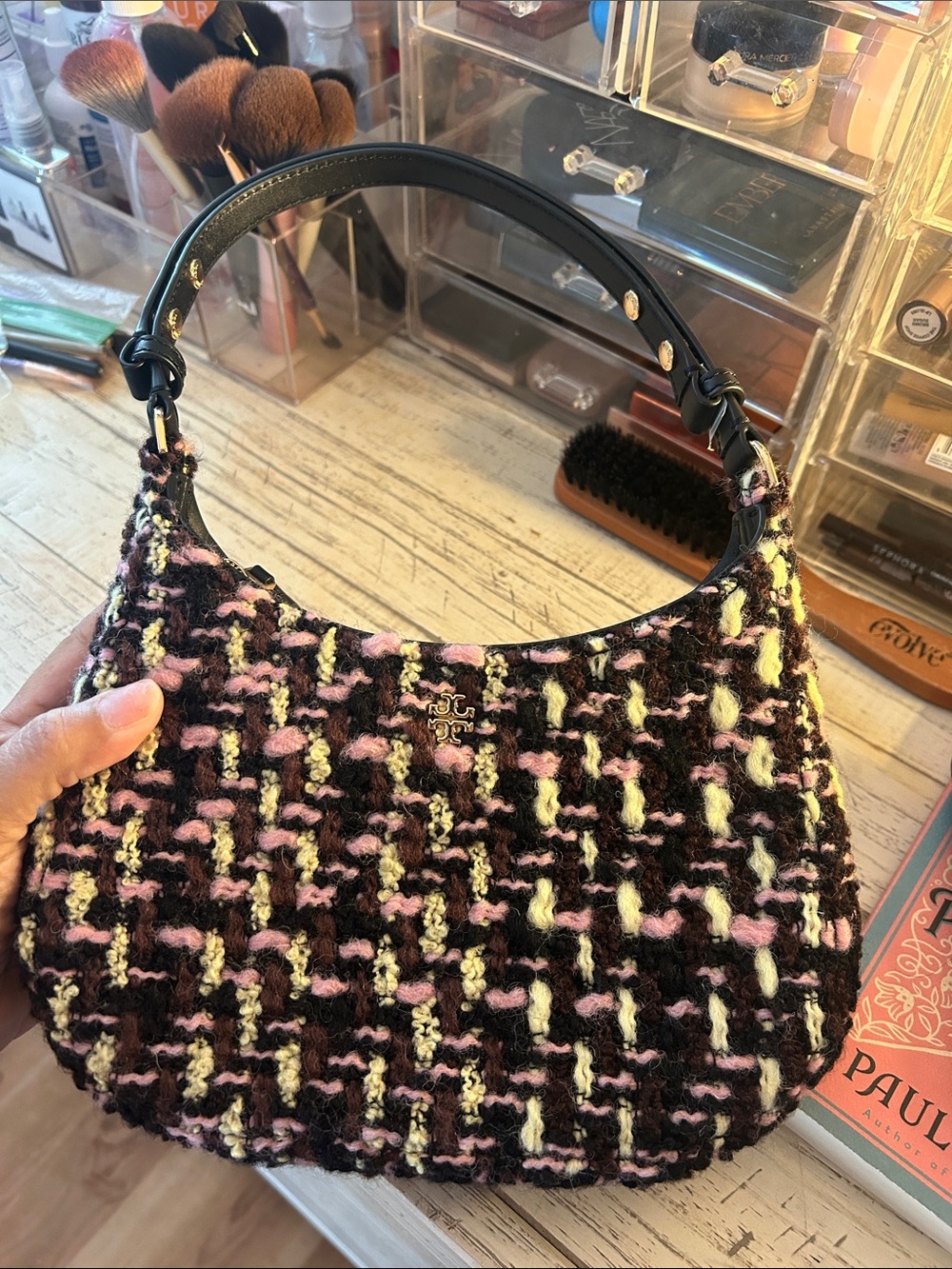 Tory Burch Tweed Bag NWOT